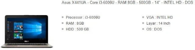  Laptop Asus menjadi primadona di Indonesia karena kecanggihan teknologi dan harga yang te Harga Laptop Asus Core i3 RAM 8GB Murah Terbaru 2018