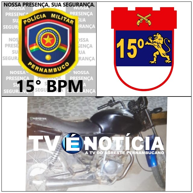 PM APREENDE MOTO POR APRESENTAR INREGULARIDADES SEGUNDO O CTB NA CIDADE DE SÃO BENTO DO UNA 
