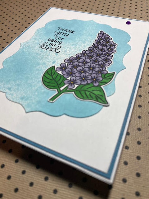 Lilac Card by Young Guest Designer Brennan Keane | Lilac Stamp Set by Newton's Nook Designs #newtonsnook #handmade