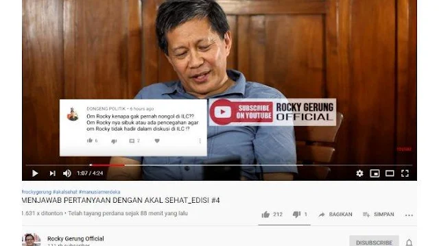 Jawaban Rocky Gerung saat Disingung Jadi Menteri dari Prabowo dan Alasan Tak Muncul di ILC
