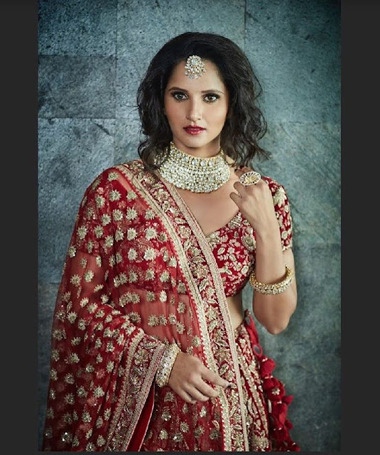 Sania Meerza with saree wear instagram