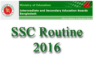 ssc time table 2016