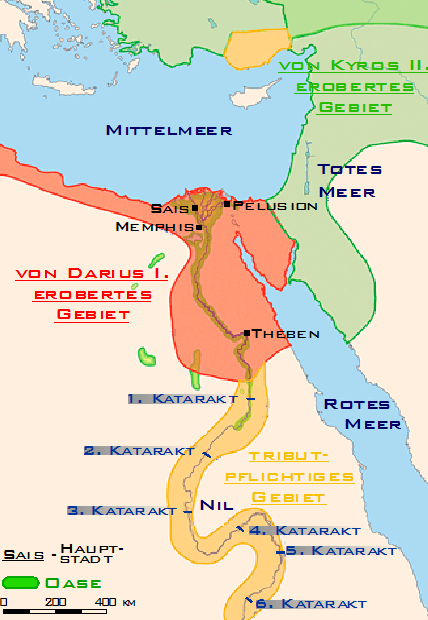 Map of Ancient Egypt in the Late Period