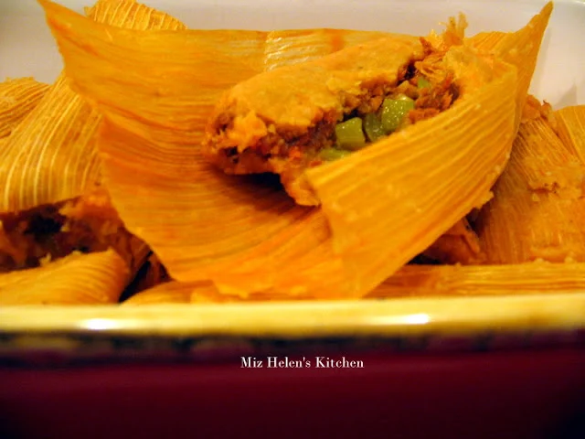 Christmas Eve Buffet at Miz Helen's Country Cottage, a traditional Tex Mex Buffet featuring Homemade Tamales.