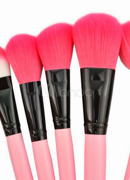 China Wholesale Clothes - Sweet Pink 24 Pcs Professional Make Up Brush Set