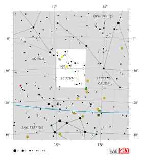 IAU: Карта на съзвездието Щит | Scutum