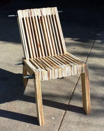  Kursi  Minimalis  dari Kayu  Bekas DIY Pallete Wood Chair 