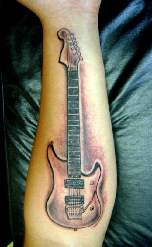 CELEBRITY TATTOOS Guitar Tattoo Meanings And Pictures