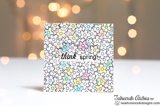 Spring Flower card by Taheerah Atchia for Newton's Nook Designs - Easter Scramble Stamp set 