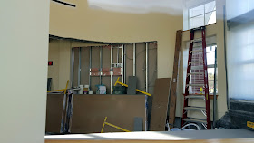 reconstruction in the principal's office at FHS
