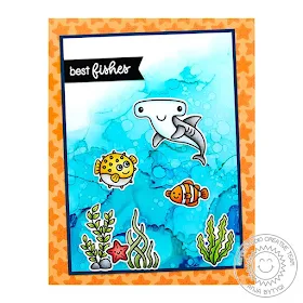 Sunny Studio Stamps: Best Fishes Magical Mermaids Oceans of Joy Best Wishes Punny Cards by Vanessa Menhorn and Anja Bytyqi