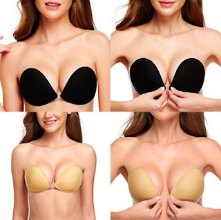 different cleavage level with clasp type of silicone sticky bra