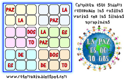 Soduku, Sudoku 6x6, Semana por la paz