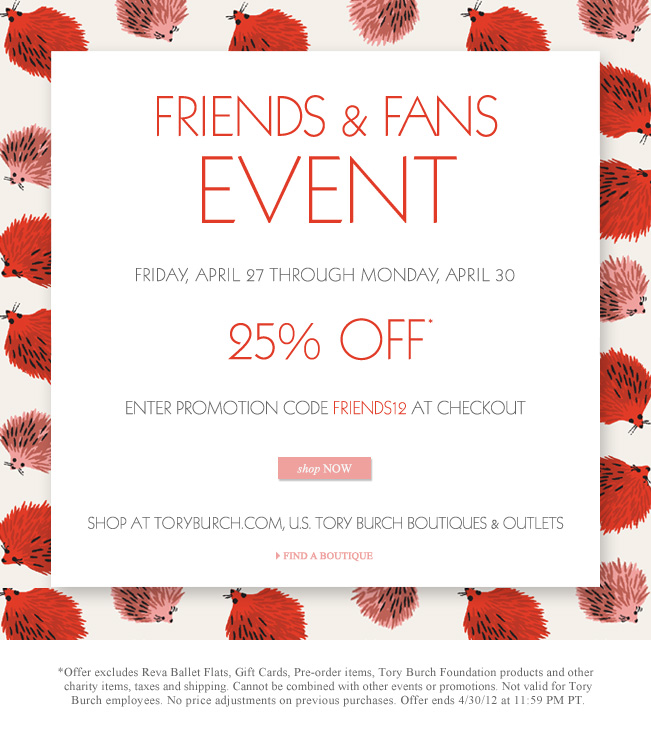 Tory Burch...Friends and Family Sale