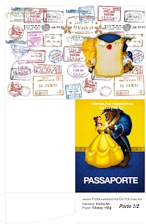 Beauty and the Beast Party Free Printable Passport.