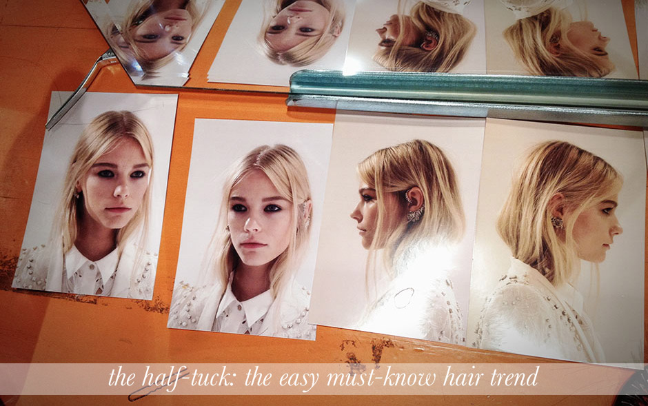 Half tuck hairstyle