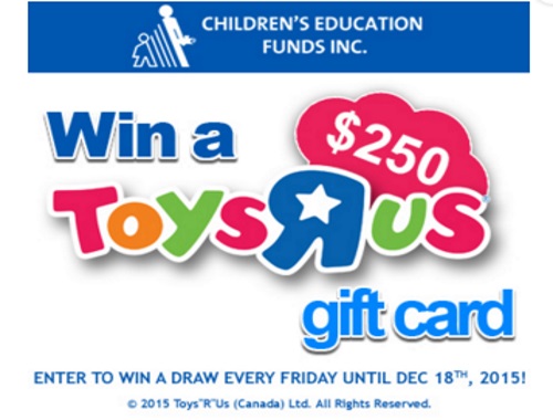 Toys R Us $250 Gift Card Contest