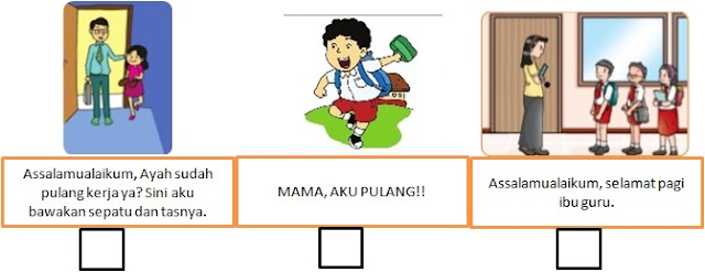 Contoh Kisi-Kisi Ulangan Harian SD Kelas 1 (Mata Pelajaran: TEMA 1A)