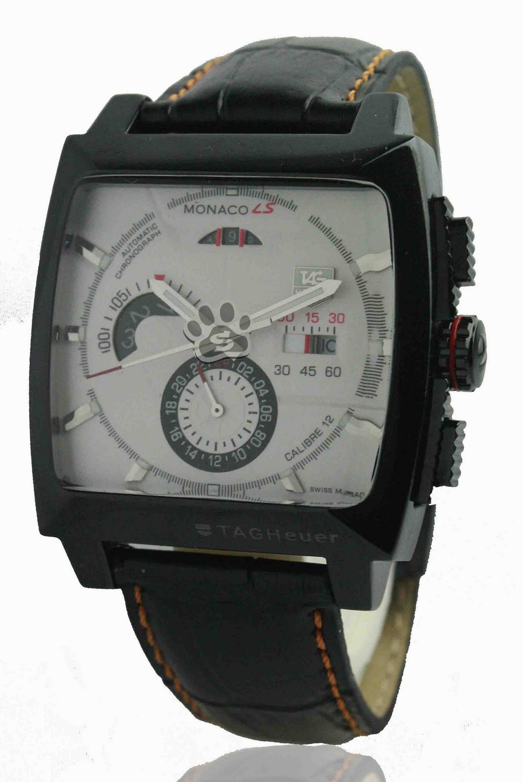 TAG HEUER MONACO LS LEATHER (WHITE ORANGE)