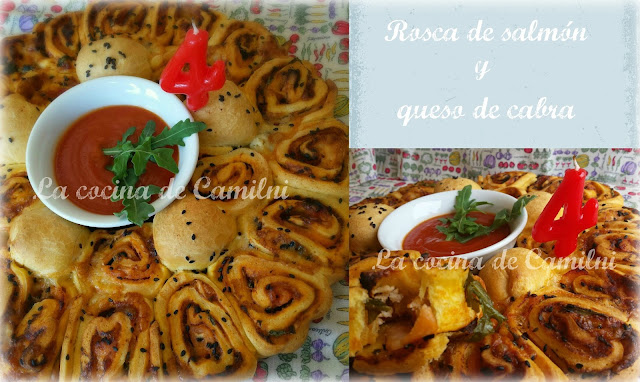 Rosca de salmón y queso de cabra (La cocina de Camilni)