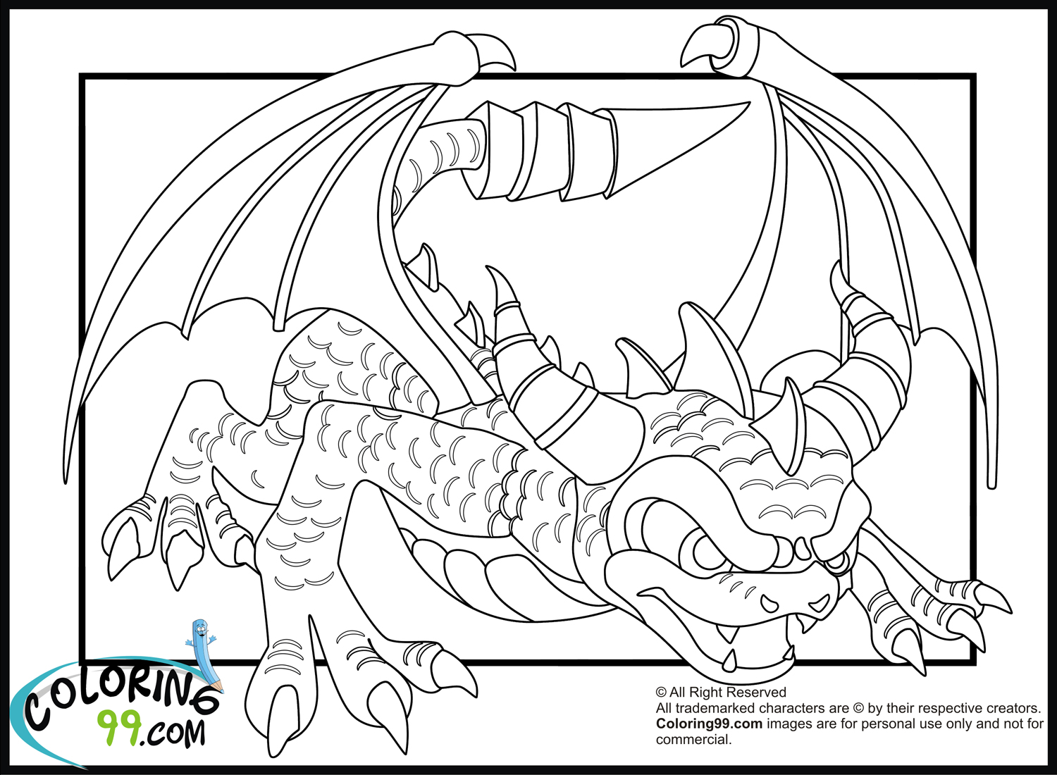 Skylanders Dragons Coloring Pages