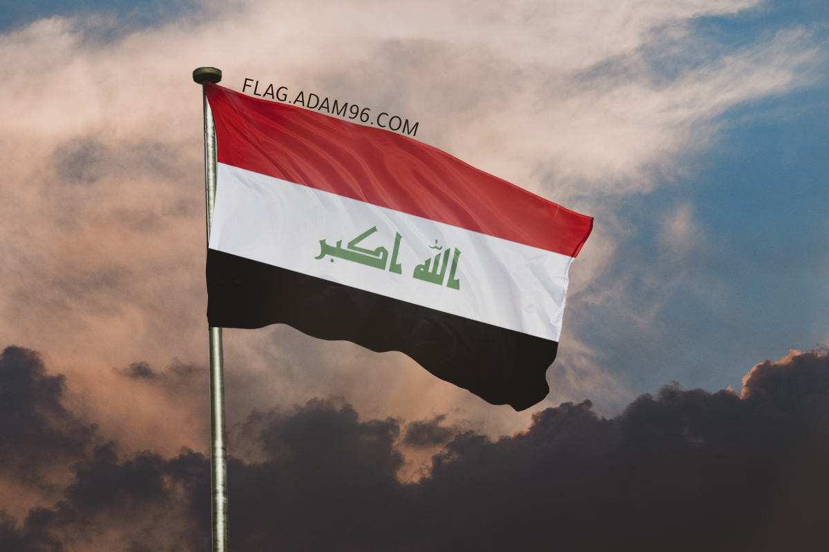 اجمل خلفية علم العراق يرفرف في السماء خلفيات علم العراق 2021