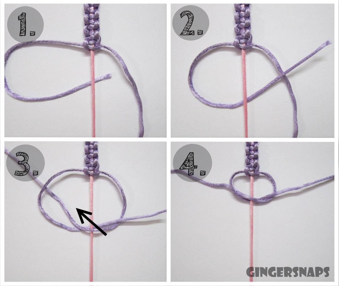 How to Macrame a Bracelet with Basic Alternating Half Hitch Knot-  Pandahall.com