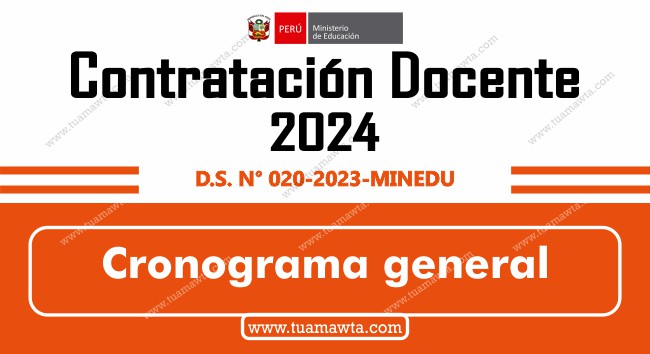 Cronograma para la contratación docente 2024