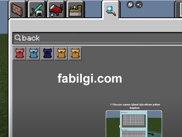 Minecraft PE 1.20 Sırt Çantası Modu İndir, Tanıtım 2024