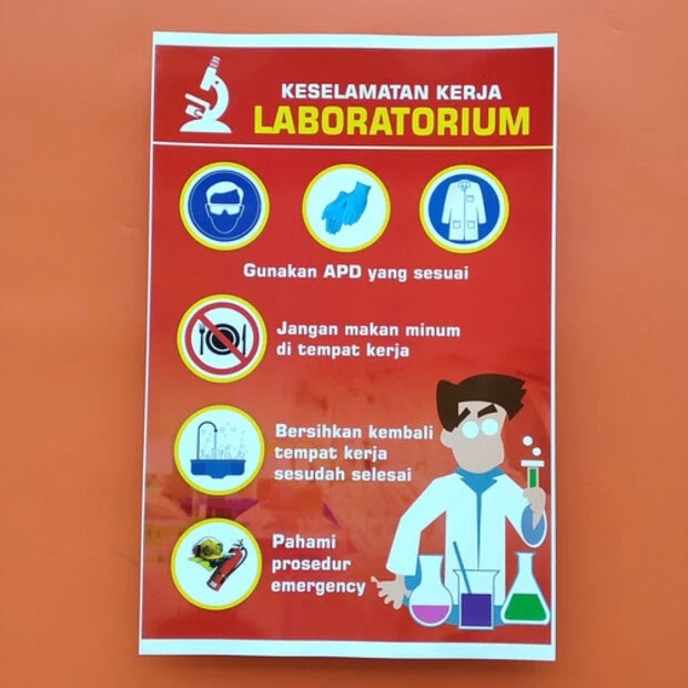 contoh poster K3 di laboratorium