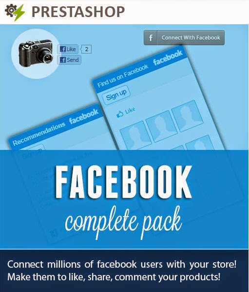 PrestaShop Facebook Social Complete Pack Module