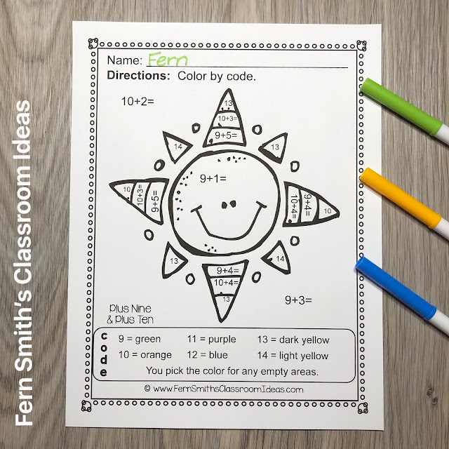 Click Here for the Color By Number Addition, Subtraction, Multiplication, and Division Beach Vacation Fun Printable Worksheets Resource BUNDLE.