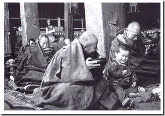 Con un piccolo visitatore Lhasa 1986