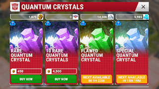 transformers earth wars rare quantum crystals