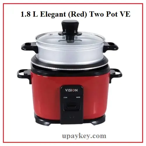 VISION Rice Cooker 1.8 L Elegant (Red) Two Pot VE