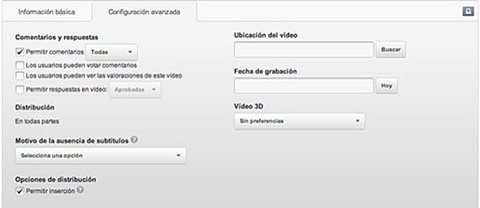 Youtube - opciones de privacidad