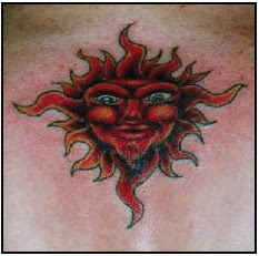 sun and stars tattoos design