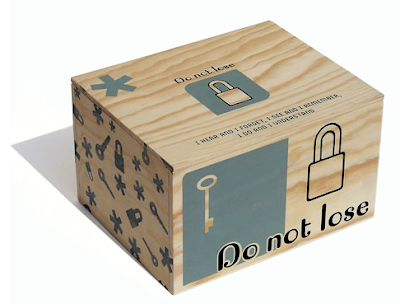 wooden box, says Do Not Lose