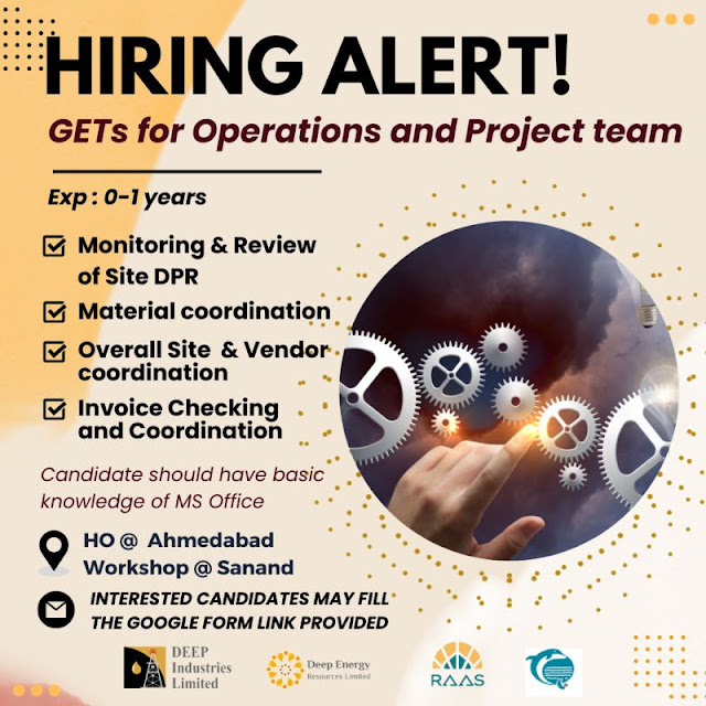 Deep Industries Hiring For Fresher Mechanical, Electrical and Instrumentation Engineering - GET