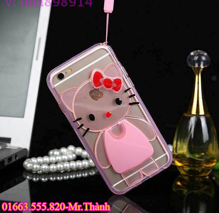 Ốp viền KITTY dạ quang có chống lưng IPhone 6Plus