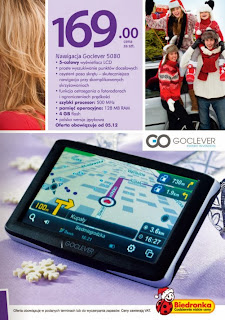 Nawigacja GPS Goclever 5080 z Biedronki ulotka