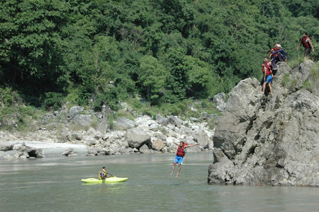 jumping into water from great heights