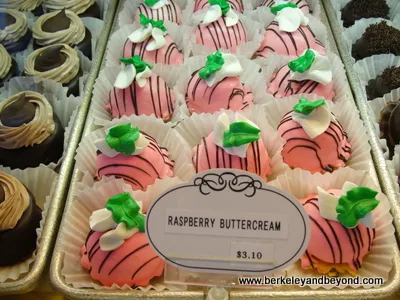 raspberry buttercream pastry at Danish Mill Bakery & Coffee Shop in Solvang, CA