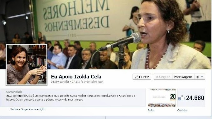 Página de apoio a Izolda Cela no Facebook será investigada pela Procuradoria Regional Eleitoral no Ceará