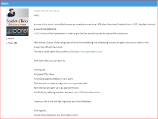 Optimalbux is sister site of scarletclicks and gpt planet.