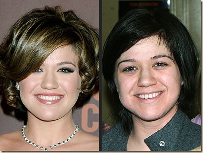 Kelly Clarkson sem maquiagem