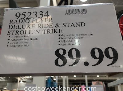 Costco 952334 - Deal for the Radio Flyer Deluxe Ride & Stand Stroll 'N Trike at Costco