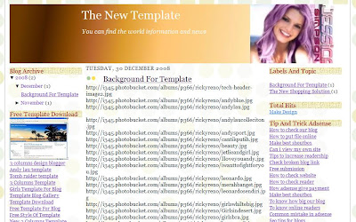 Template For blogger Download