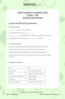 Worksheet for Class 6 Science