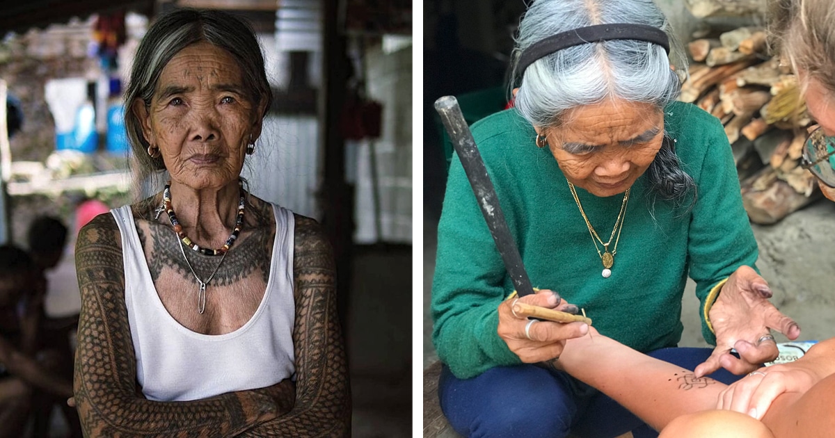 102-Year-Old Woman Is Keeping An Ancient Philippine Tattoo Tradition Alive In The Philippines